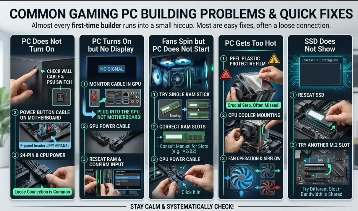 Build a Gaming PC Common Problems & Fixes