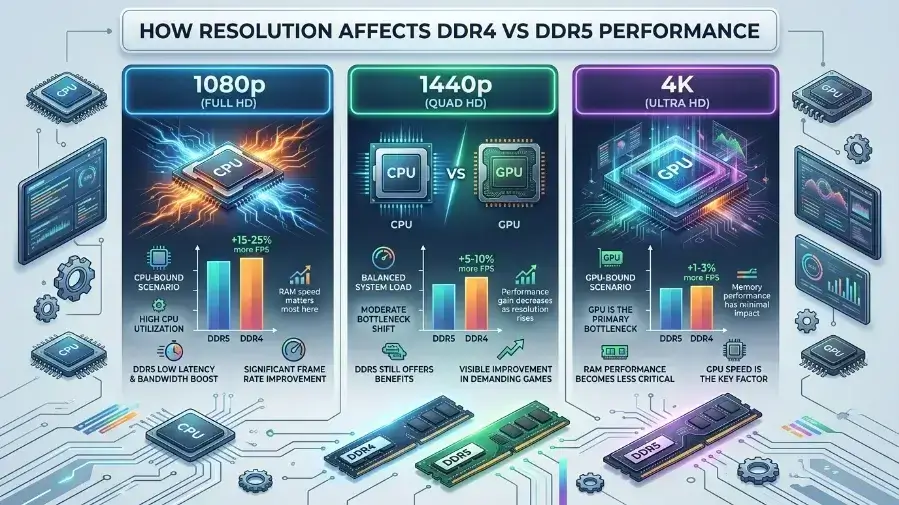 How Resolution Affects DDR4 vs DDR5 Performance