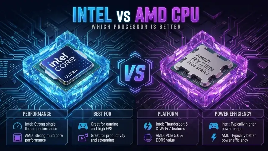 Intel vs AMD CPU Which Processor Is Better