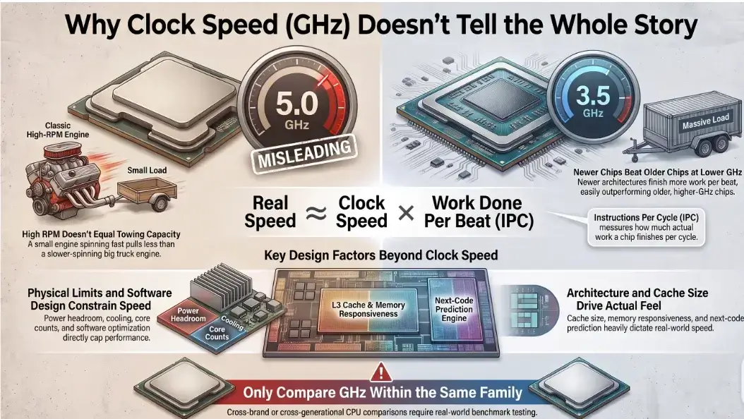 Why Clock Speed Does Not Tell the Whole Story