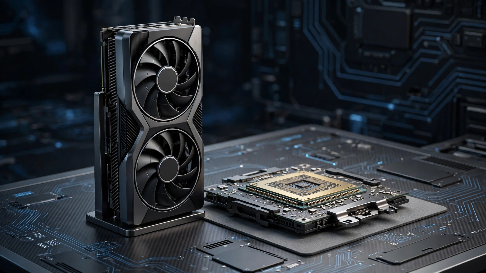 Graphics card and CPU processor paired together for optimal gaming performance