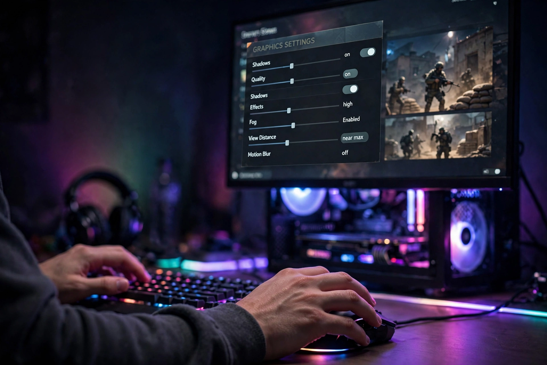 Adjusting in-game graphics settings to reduce CPU load in Battlefield 6