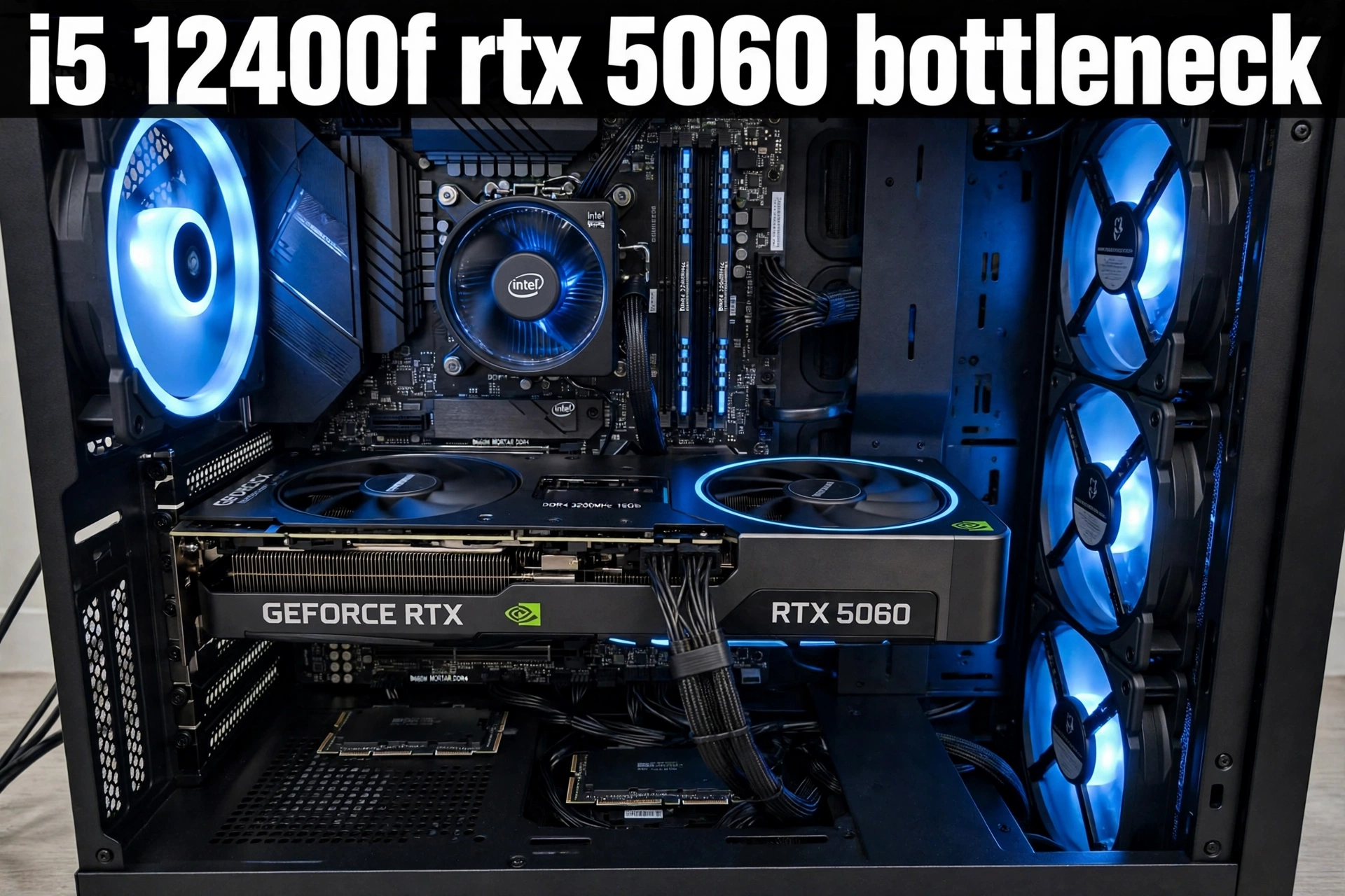 i5 12400F and RTX 5060 gaming PC bottleneck test at 1080p and 1440p