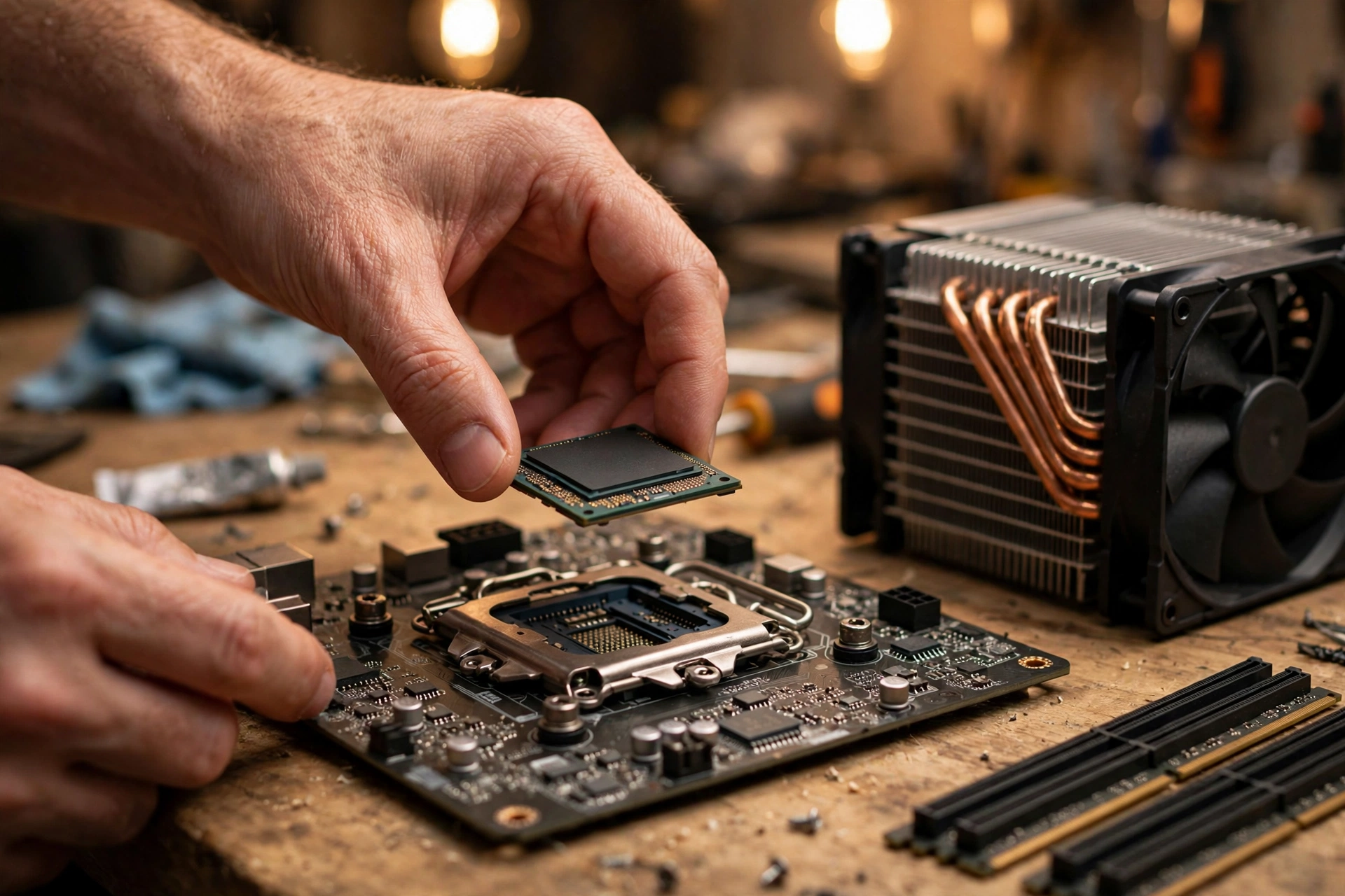 Installing a desktop gaming CPU into a motherboard socket