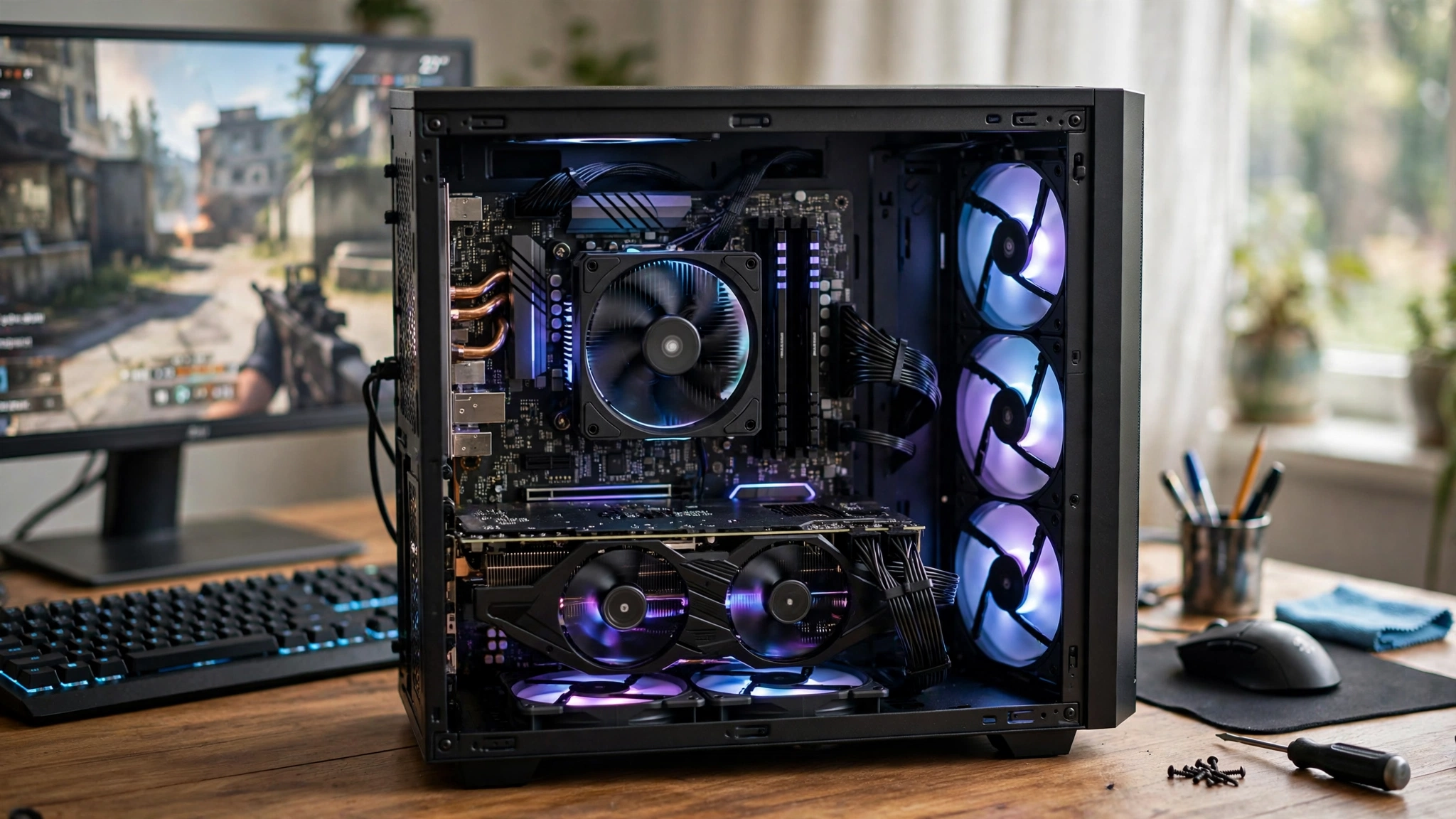 Budget gaming PC build with an RX 9060 XT for 1080p and 1440p gaming