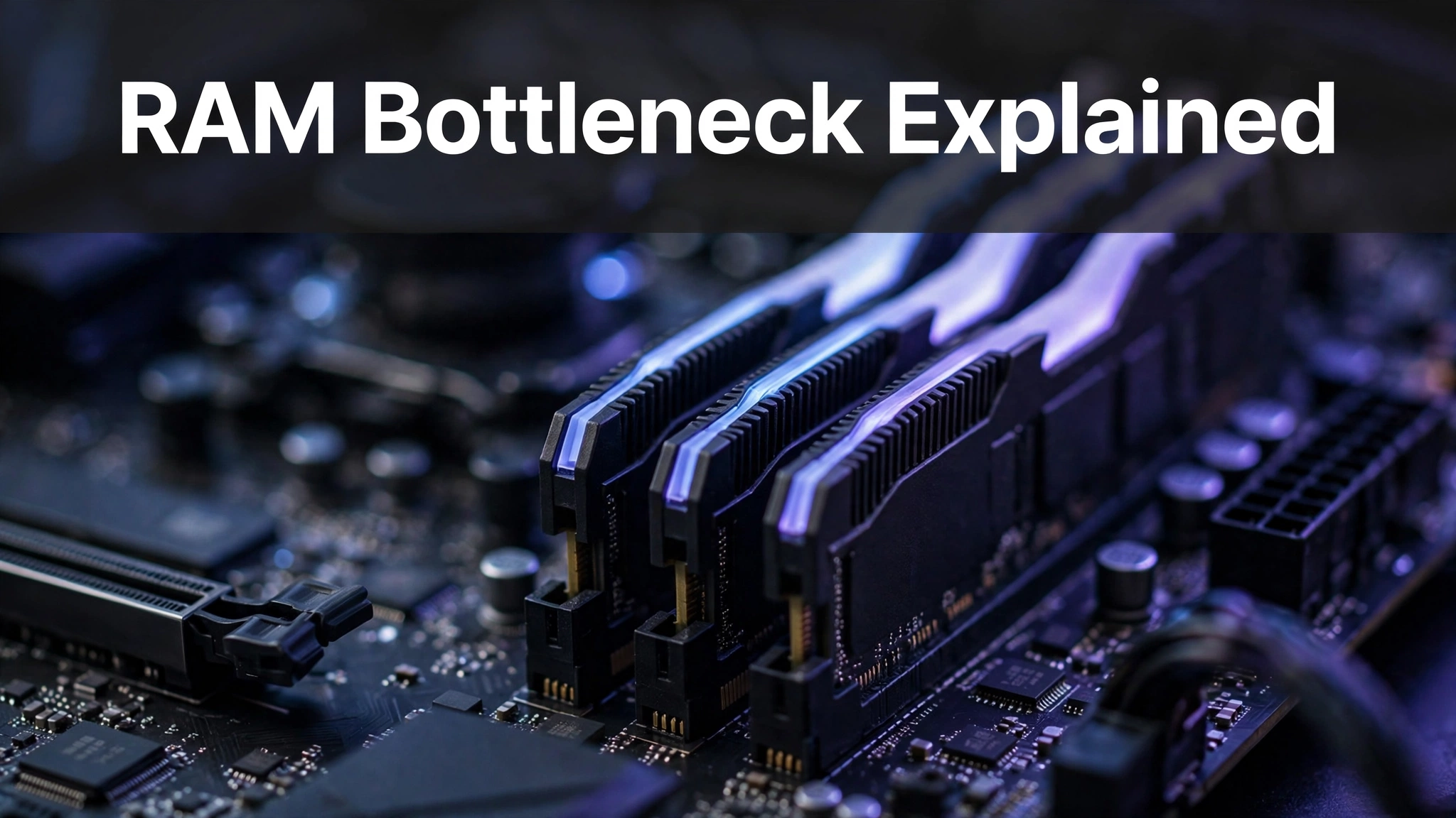 RAM Bottleneck Explained - DDR5 memory sticks in a gaming PC