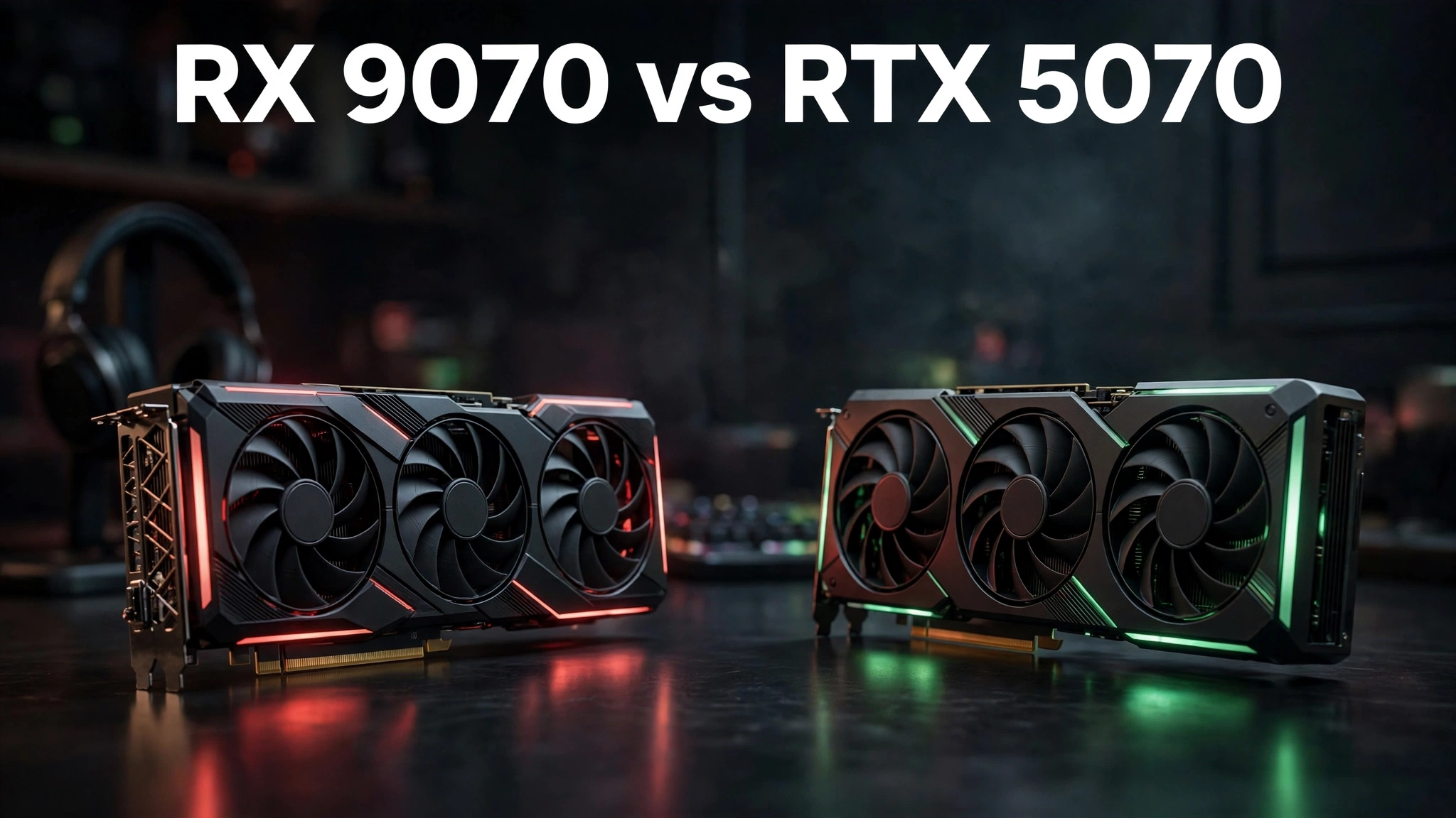 RX 9070 vs RTX 5070 graphics card comparison for 1440p gaming